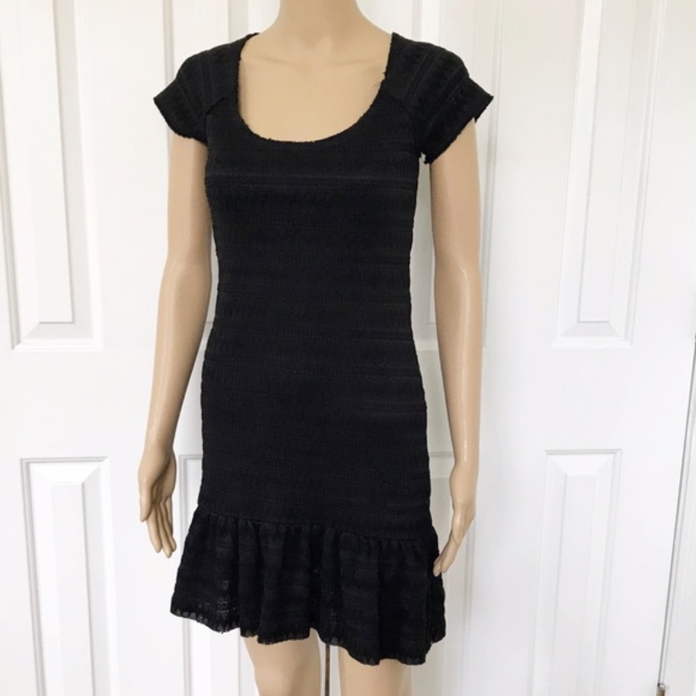 Free people short sleeve loose fit mini dress S